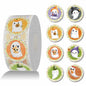 ZAEW Halloween Sticker Roll 500pcs 1.5" Colored Ghosts Round Decals