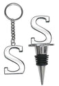 Lutong Letter Gift Set Key Ring Bottle Stopper 2 PCS Silver S