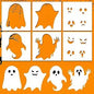 Weysat 8 Pcs Large Ghost Halloween Stencils Reusable for Crafts Yard Art