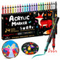 WINSONS 24 Colors Direct Liquid Ink Permanent Acrylic Markers Multi-Surface