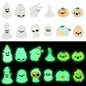 CCINEE 12pcs Halloween Mini Resin Tombstone Pumpkin Ghost Figurines Luminous