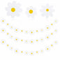 YQQYG Daisy Banner Garland 4 PCS White Paper Party Decor