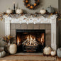 Breling 6ft White Felt Pumpkin Garland Fall Thanksgiving Neutral Decor