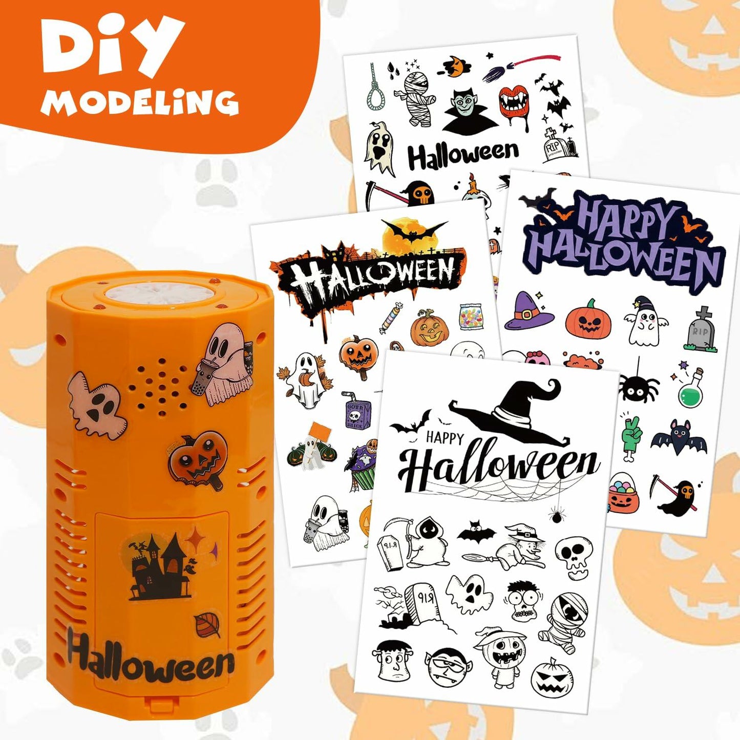 KYUKUDZ Halloween Bubble Machine Portable Automatic Lights Spooky Sound