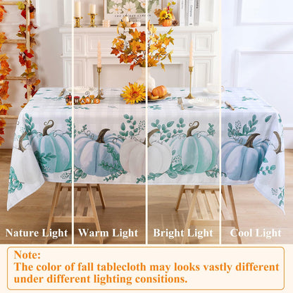 Vaukki Waterproof Fall Tablecloth Pumpkin 60x84 Inch Autumn Decor
