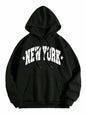 LilyCoco Women's Oversized Graphic Hoodie Sweatshirt Black Size L