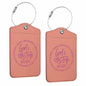 BQXH 2 Pcs Cinnamon Girls Trip Luggage Tags Glitter Name ID Labels 2025