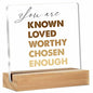 GTGIC Inspirational Desk Sign Motivational Acrylic Clear 4x4 Inches Polychrome