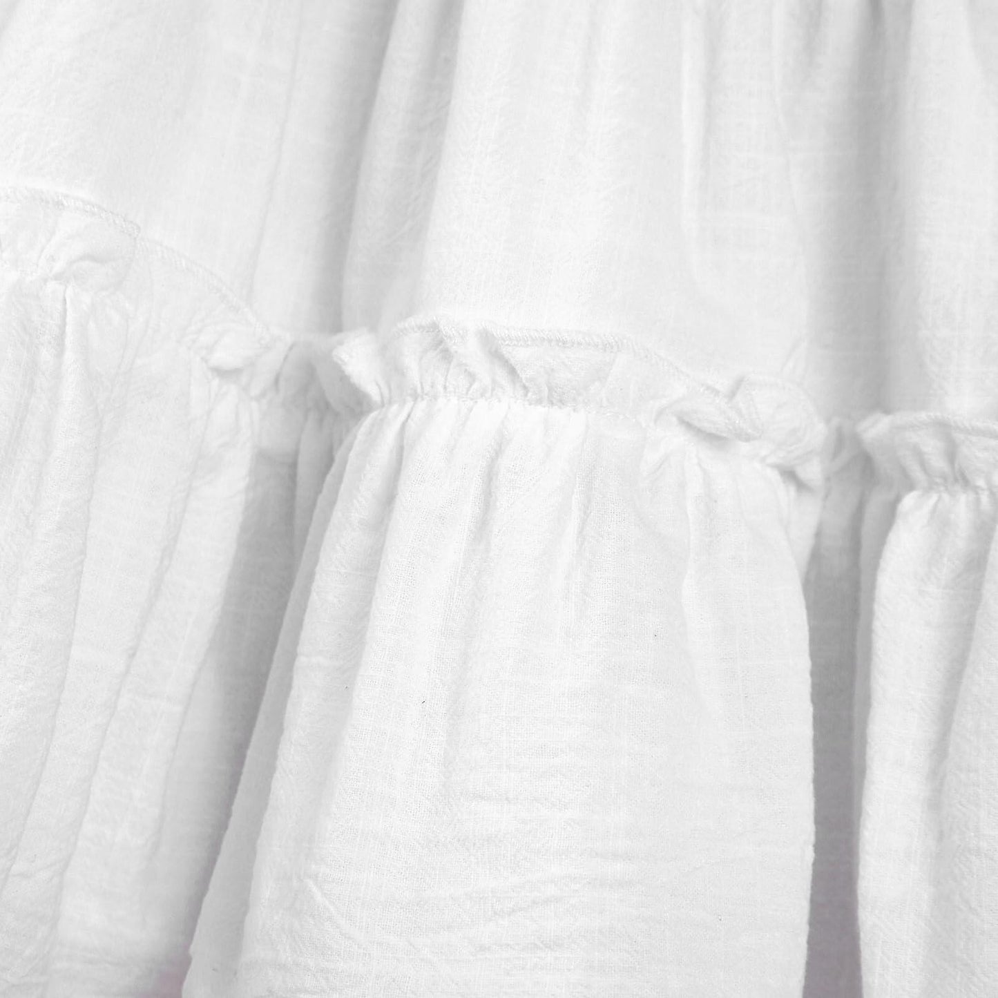 TIMOGG Toddler Girl Sleeveless Linen Cotton Dress Bow White Size 3-4T