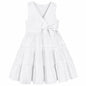TIMOGG Toddler Girl Sleeveless Linen Cotton Dress Bow White Size 3-4T