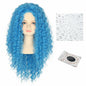 Miss U Hair Girls Long Curly Blue Wig Child Size