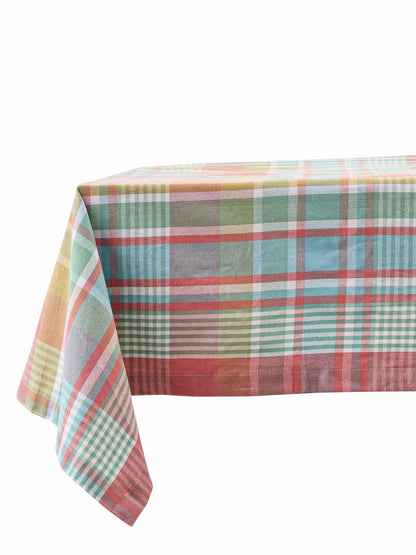 Yourtablecloth Cotton Plaid Checkered Tablecloth Spring Pastel 60x104