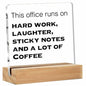 GTGIC Funny Office Desk Sign Acrylic Polychrome 4x4 Inches 44 Count