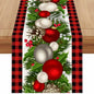 Jiudungs Linen Buffalo Check Plaid Table Runner 108in Black White
