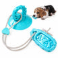 Jieffifa Indestructible TPR Dog Chew Toy with Suction Cup Blue