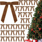 BeapTcely 30 Pcs Velvet Christmas Wreath Bows 5x7in Camel 1" Width