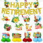 delaimastor Beach Retirement Party Decorations Banner Honeycomb Swirl 13pcs