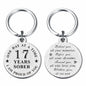 Alotozo 17 Year Sobriety Keychain AA Recovery Gift Men Women