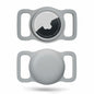 Turtle Den Airtag Dog Collar Holder Waterproof Rubber 2 Pack White