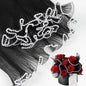 CCINEE 4.37 Yards Black Pearl Wrinkled Flower Wrapping Mesh Paper Wedding