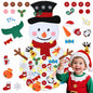 PEACELOVER DIY Felt Christmas Snowman Game Set 3.2ft White 36 Ornaments
