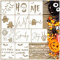 Yhliua Large Halloween Door Mat Stencil Ghost Template Reusable Craft Art