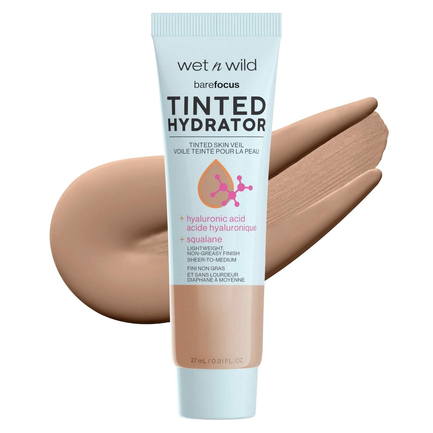 wet n wild Bare Focus Tinted Hydrator Medium Deep Semi-Matte Buildable 0.91oz