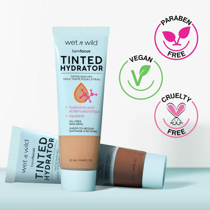 wet n wild Bare Focus Tinted Hydrator Medium Deep Semi-Matte Buildable 0.91oz