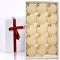 Obgora 15PCS 3.15" Beige Velvet Flocked Christmas Ornaments Balls