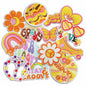 Dakartoon Groovy Patches Embroidery Applique DIY Heat Press 15 Pcs