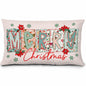 MOLYUB Pink Merry Christmas Floral Pillow Cover 12x20 Inches Polyester
