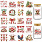 AFRITEE Christmas UV DTF Cup Wraps 20 Sheets 16oz Red Farmhouse Cow Elk