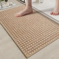 YDKGL Non Slip Bath Mat Braided Rubber Backing Brown 24x35 Polyester