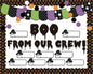 NBjiuyin 4Ft Halloween Ghosts Cutouts with 100 Glue Dots White Paper