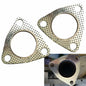leechio Car Exhaust Gasket 2.48" 3 Hole Flange High Temp Silver 2PCS