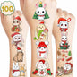 Christmas Temporary Tattoos Bunny Stickers 10 Sheets 100pcs Kids Party