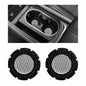 Dickno Car Cup Holder Inserts 2 Pack 2.75in Carbon Fiber Non Slip Silver