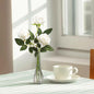 Glass Vase 8.6in Ribbed Design Wedding Centerpiece Floating Candle Gray