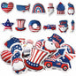 Oudain 24 Pc 5" Patriotic Star Ornaments Red White Blue Independence Day