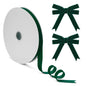 Coowayze Dark Green Velvet Ribbon 1 Inch x 10 Yd Vintage Christmas Crafting