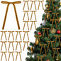 Glitinsel Khaki Velvet Bows Christmas Tree Ornaments 24 Pcs 5x7in