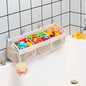 Austion 3 Compartment Horizontal Bath Toy Organizer Large White Mesh