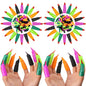 Sosation 150 Pcs Spooky Witch Fingers Fake Nails Black Halloween Gothic