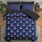 Pamnest Twin Comforter Set Nautical Navy Blue 5 Pcs Bedding Size Twin