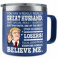 BECHUSKY Christmas Mug for Husband - Stainless Steel 14oz Best Hubby Ever