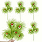 babyye 6 Pcs Christmas Tree Topper 17in Green Curly Plush Decorations