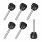 M METERXITY 6-Pack M4x25mm Knurled Clamping Knobs Carbon Steel Black