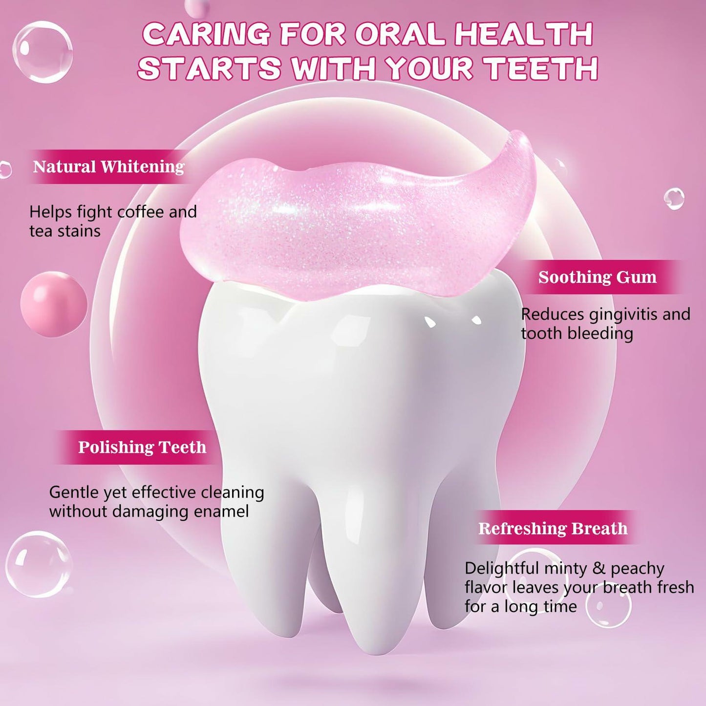 Decatela Niacinamide Whitening Toothpaste Peach Mint Flavor Fluoride-Free