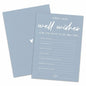 MBYHP Bridal Shower Games 30 Pcs Blue Wedding Cards Color A03 Size A03
