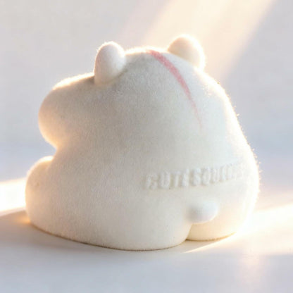 Generic Handmade Taba Squishy Hamster Toy Soft Silicone Mochi White
